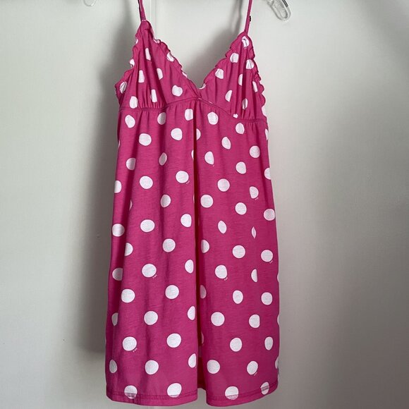 I Only Sleep In PINK Victoria's Secret Retro Polka Dot Babydoll Nightgown Size L - Picture 9 of 15